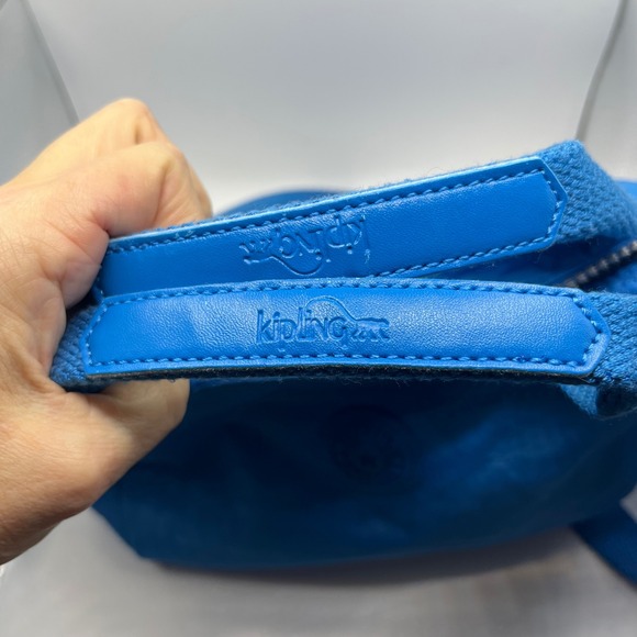 Kipling Blue Nylon Mini Tote Bag Crossbody Adjustable Strap - Picture 6 of 8